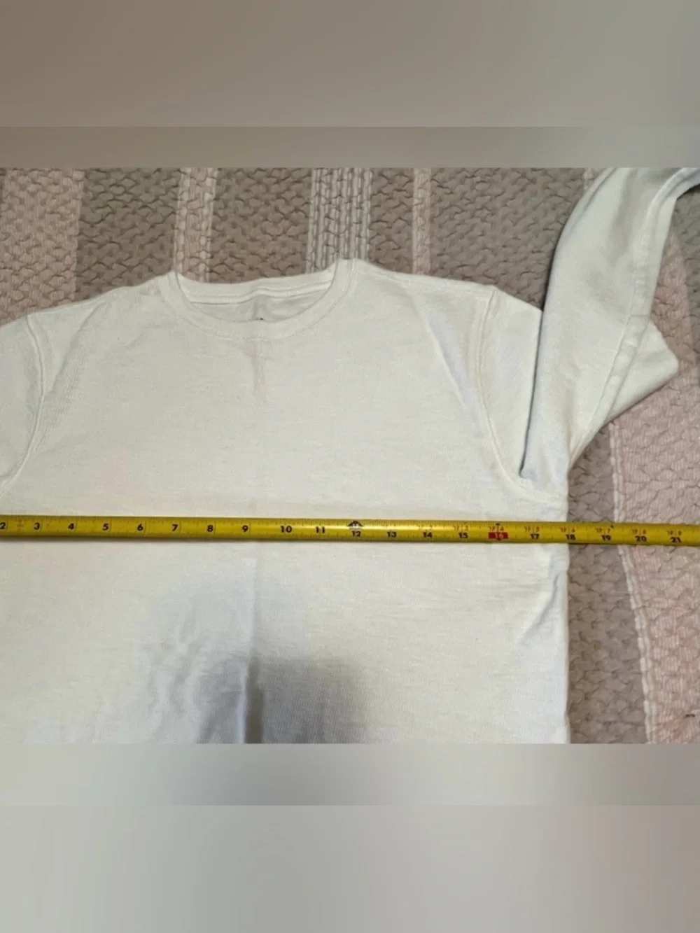 GAP White Crewneck Waffle Thermal Pullover Boy